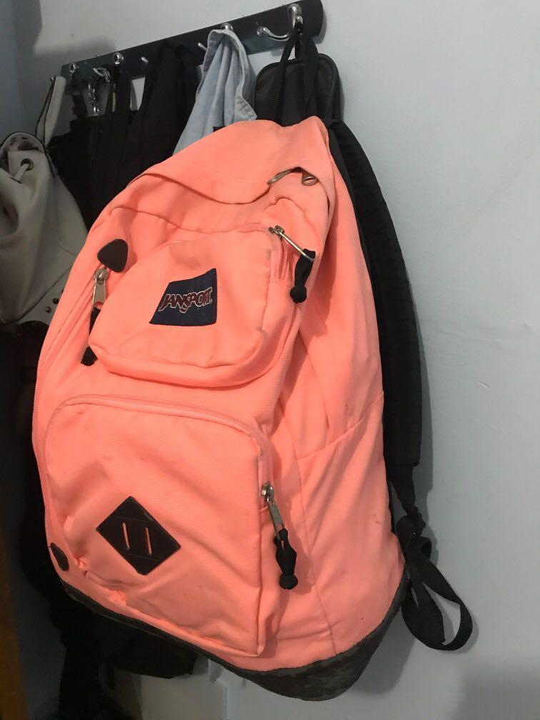 jansport peach backpack