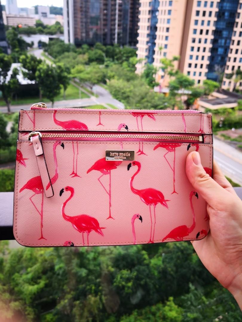 Kate spade flamingo clutch \ wallet, Luxury, Bags & Wallets on Carousell