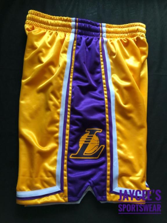 Lakers shorts yellow store