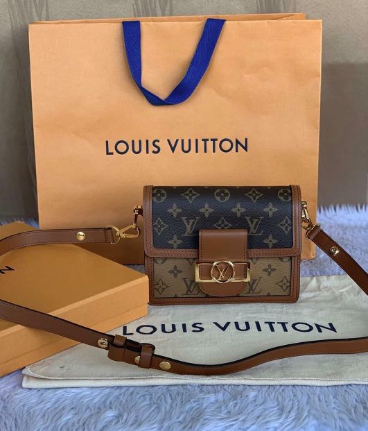💯% Authentic LV Reverse Monogram Mini Dauphine Shoulder Bag, Luxury, Bags  & Wallets on Carousell