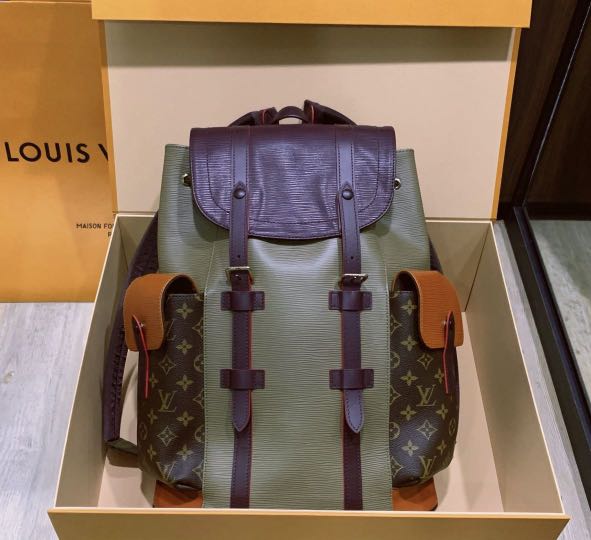 Louis Vuitton Christopher Backpack Epi Leather Black, Luxury, Bags &  Wallets on Carousell