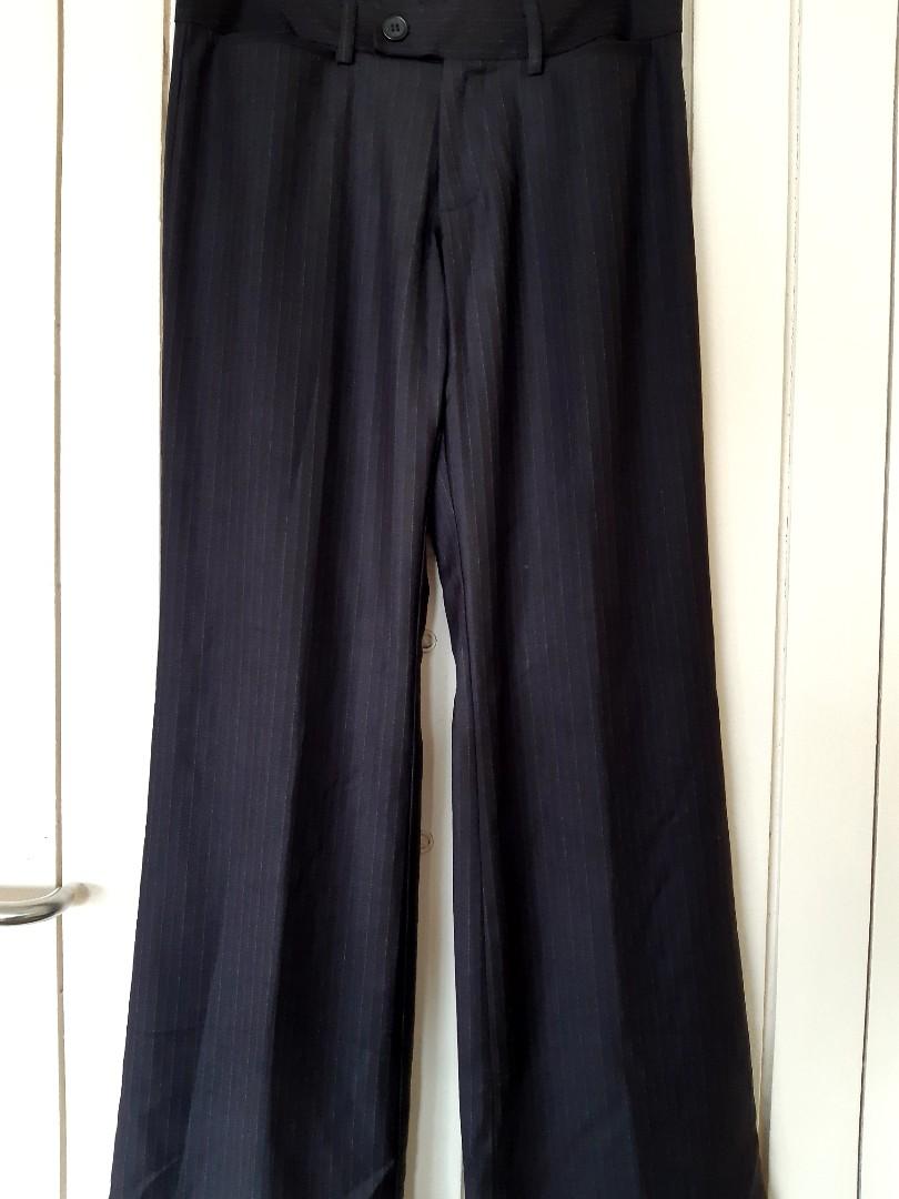 pinstripe bootcut pants mens