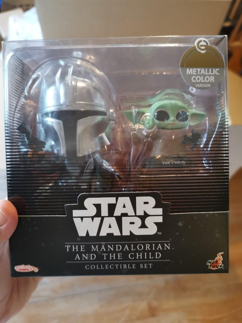 MISB Hot toys cosbaby The Mandalorian and the child, metallic