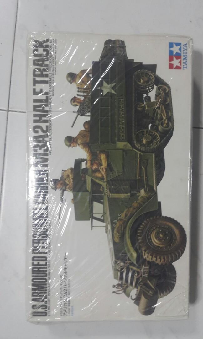 Model kit (Category: Vehicle & Diecast Models) located in Kota Kinabalu. Submitted by joesackwin (Listing ID 1020804368, Image 1). Description: Tamiya 1/35 M32a US armour personnel carrier. Classic collection model kit for sale. Selling of for rm250 (nego for serious buyer) Comes with many figures as seen in box. Never been used and parts still in plastics. Refer photos. Postage available.