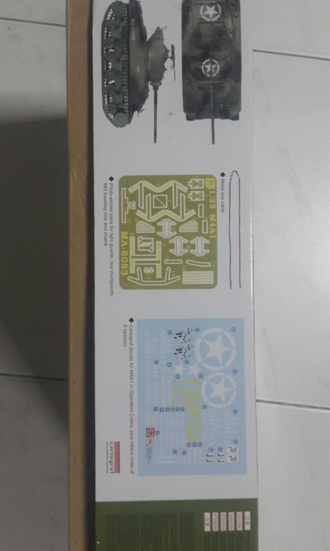 Model Kit (Category: Gundam & Model Kits) located in Kota Kinabalu. Submitted by joesackwin (Listing ID 1020807916, Image 2). Description: Dragon 1/35 M4A1 Operation cobra Selling Rm280 Detailed kit comes with photedge parts and metal canon Refer photos Postage: EM rm15 WM rm180.
