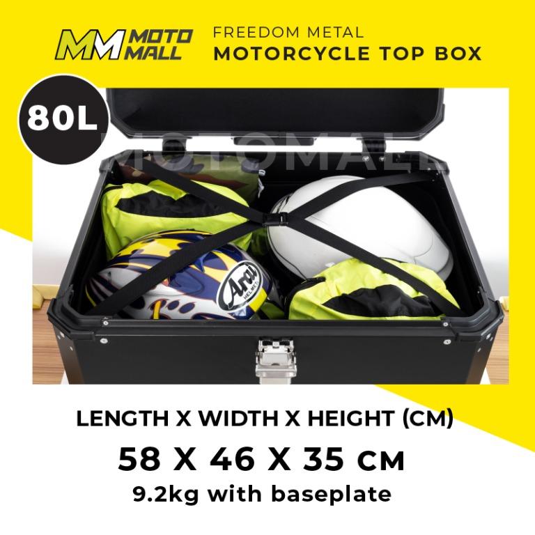 Motorcycle Aluminium Top box 80L, Motorcycles, Motorcycle Accessories