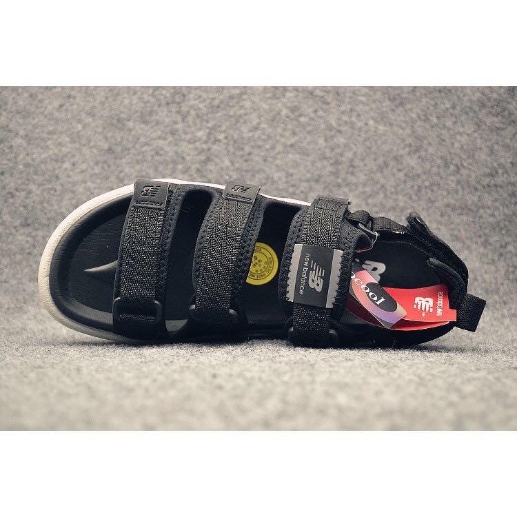 New Balance Korean Buckle Velco SD3205BKR Unisex Casual Black White sandals shoes Women s Fashion Footwear Flipflops and Slides on Carousell