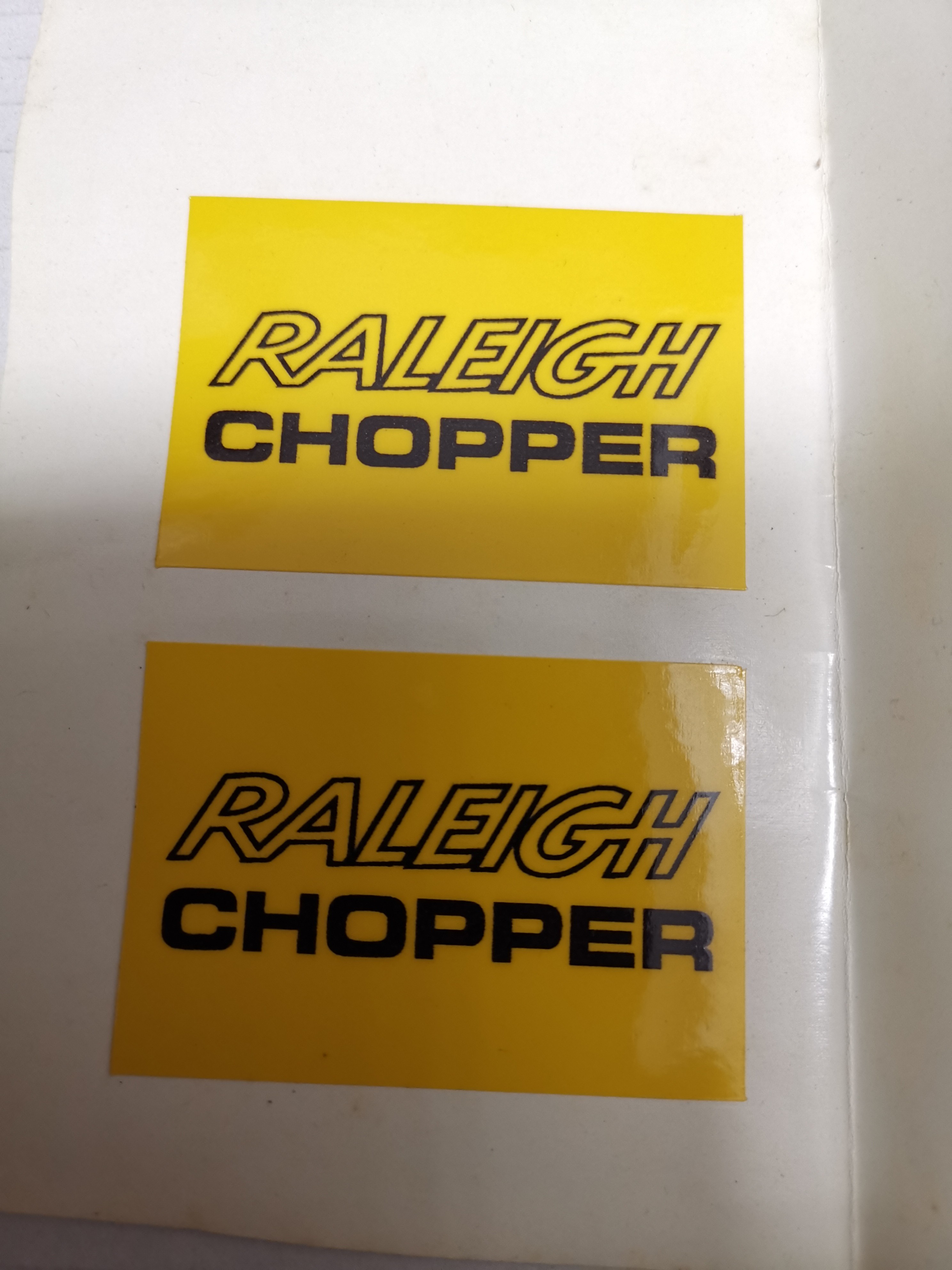 Raleigh new arrivals chopper decals