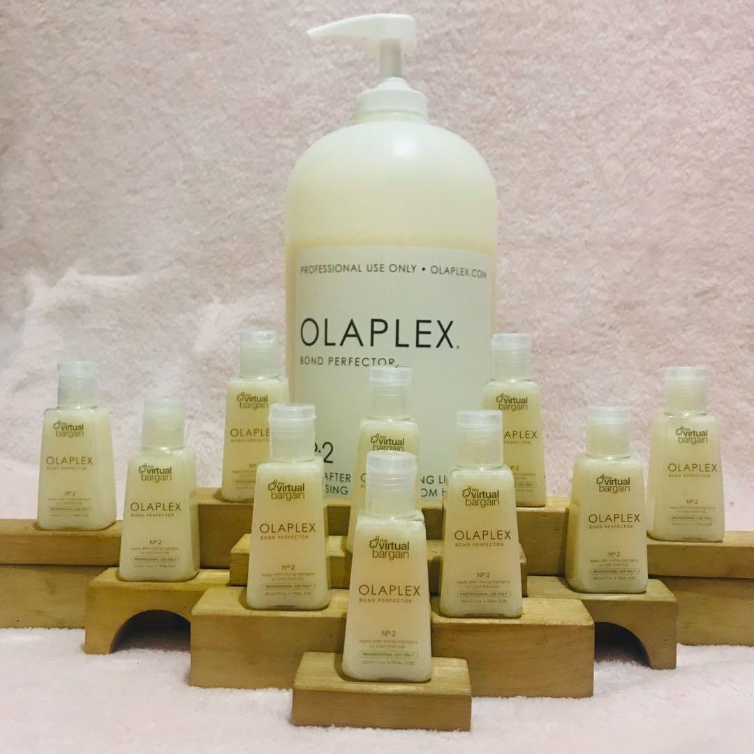 Olaplex No.2 Bond Perfector 30ml (repacked) (Category: Hair) located in Rizal. Submitted by the_virtual_bargain (Listing ID 1020921262, Image 2). Description: Olaplex is the original bond builder The only system that has patented active chemistry that works on molecular level to repair damaged hair that are caused by chemical, thermal, mechanical damage. You can use Olaplex to restore damaged and compromised hair or add to another service to prov