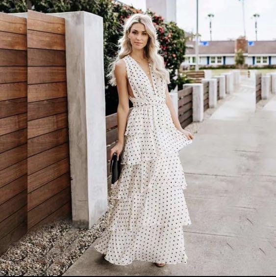 bohemian ruffle maxi dress