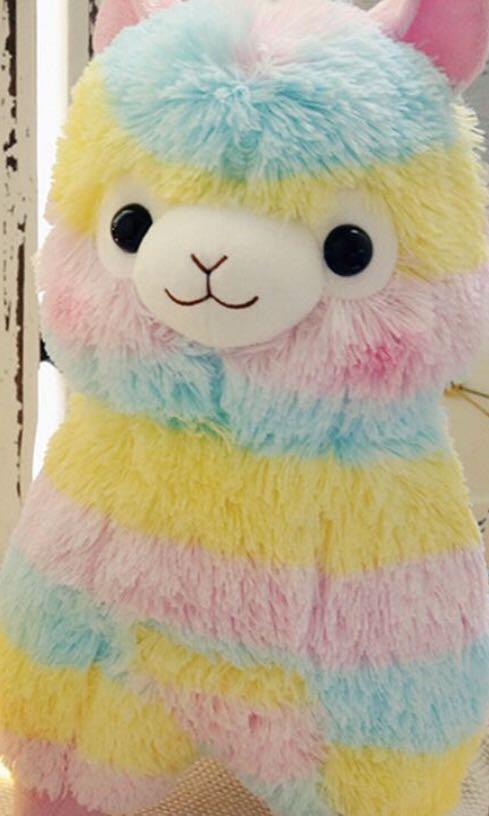 giant rainbow alpaca stuffed animal