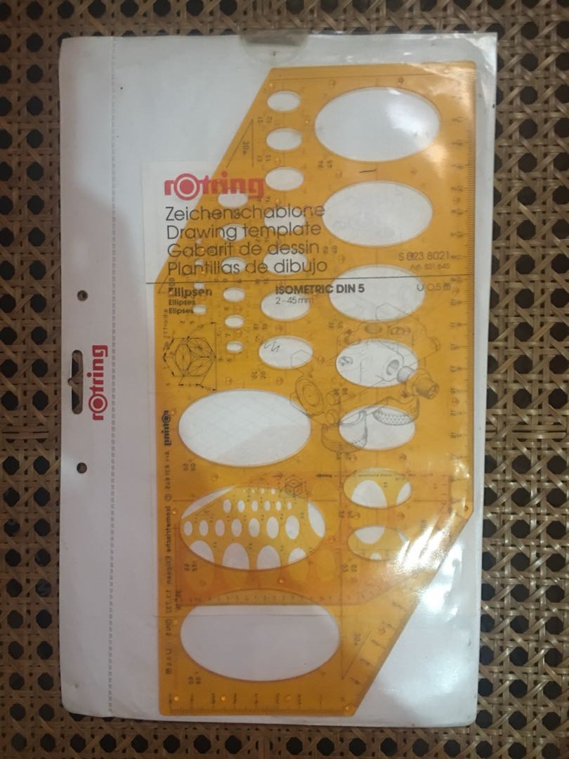 Rotring Isometric Ellipse Template Hobbies Toys Stationary Craft