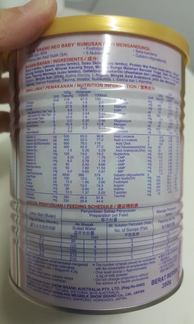 Snow Neo Baby Milk Powder Susu Tepung Baby Milk 0 9 Month