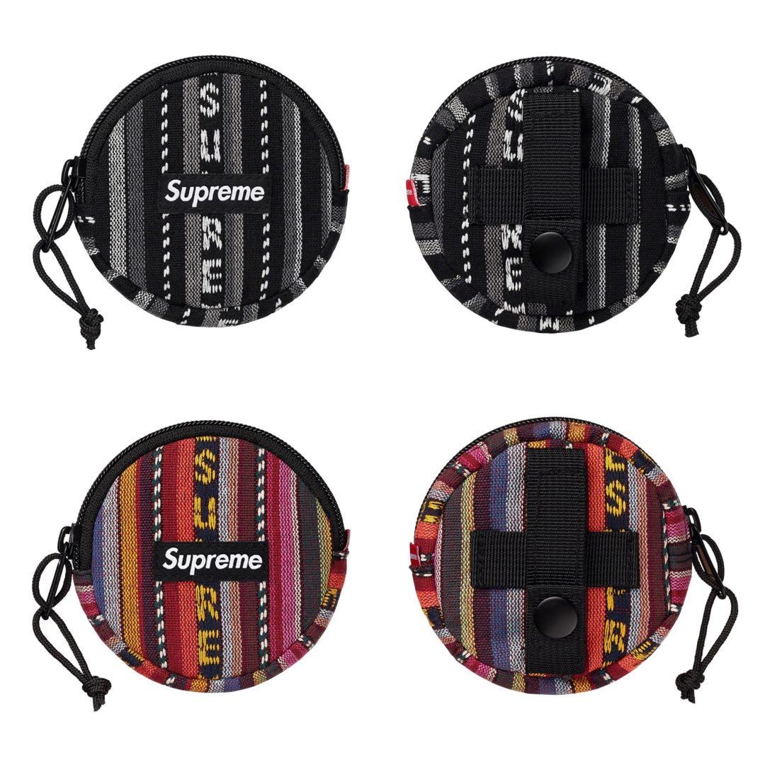 woven stripe coin pouch supreme