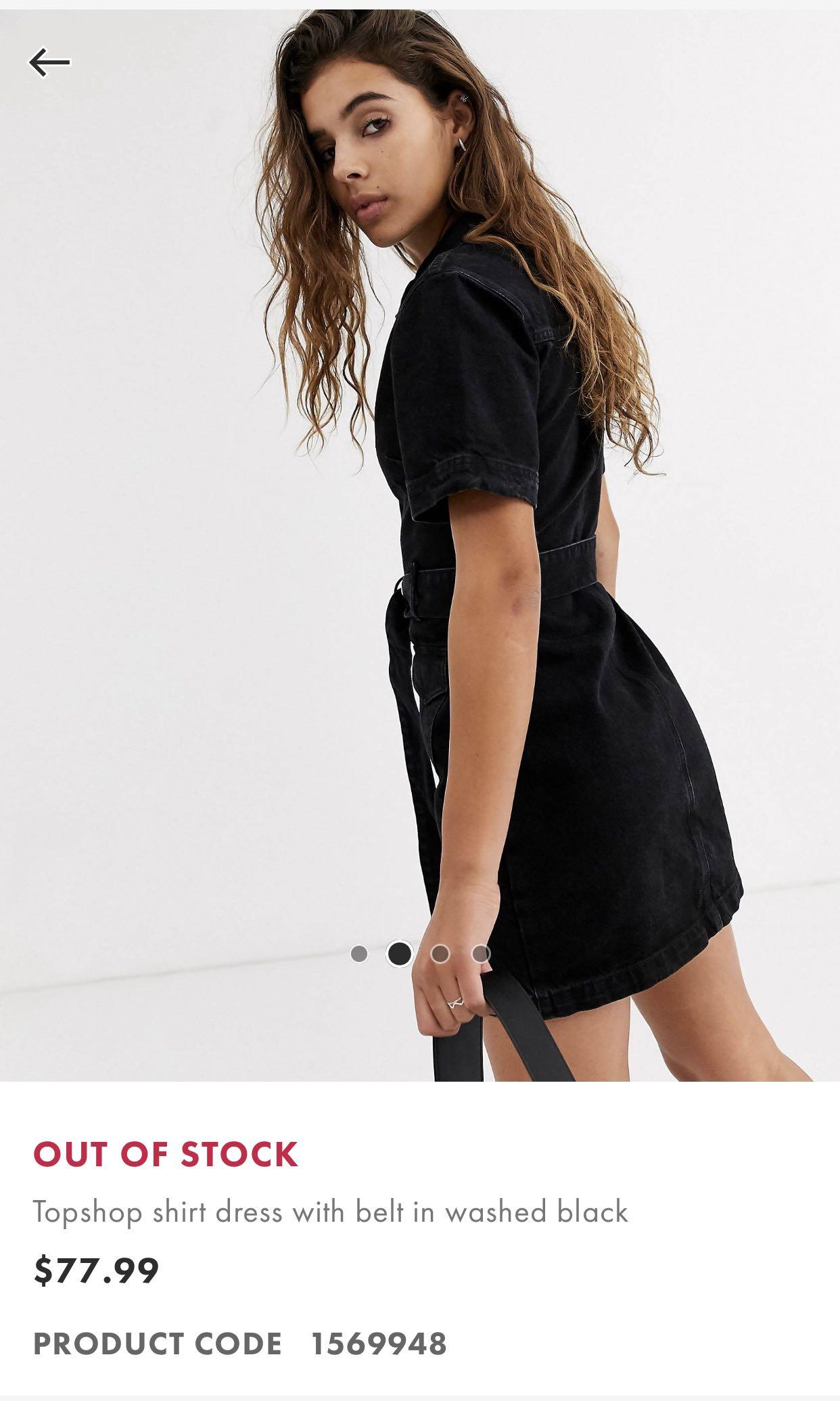 Topshop denim dress cheap