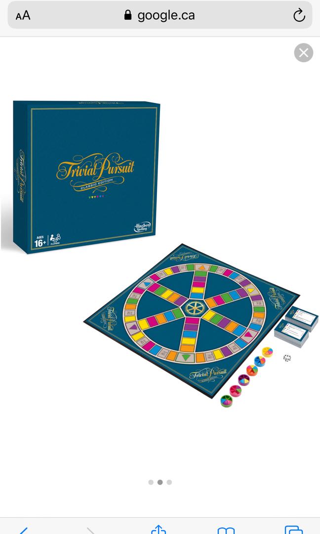 Unused vintage trivial pursuits boardgame
