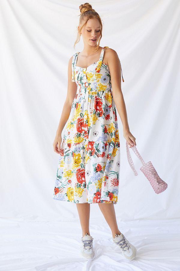 urban outfitters floral midi dress