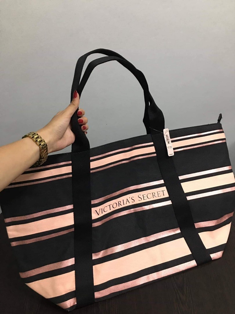 Buy Victoria's Secret Large Weekender Duffel Bag Black and Pink Striped  Online at desertcartUAE