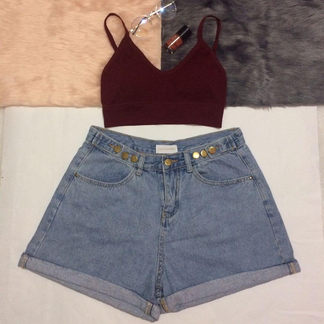 high waisted shorts vintage style