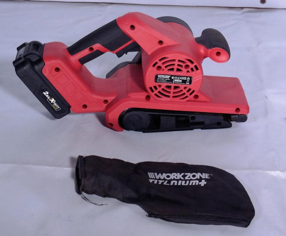 WORKZONE TITANIUM + XFINITY LIION 20V CORDLESS BELT SANDER, Commercial