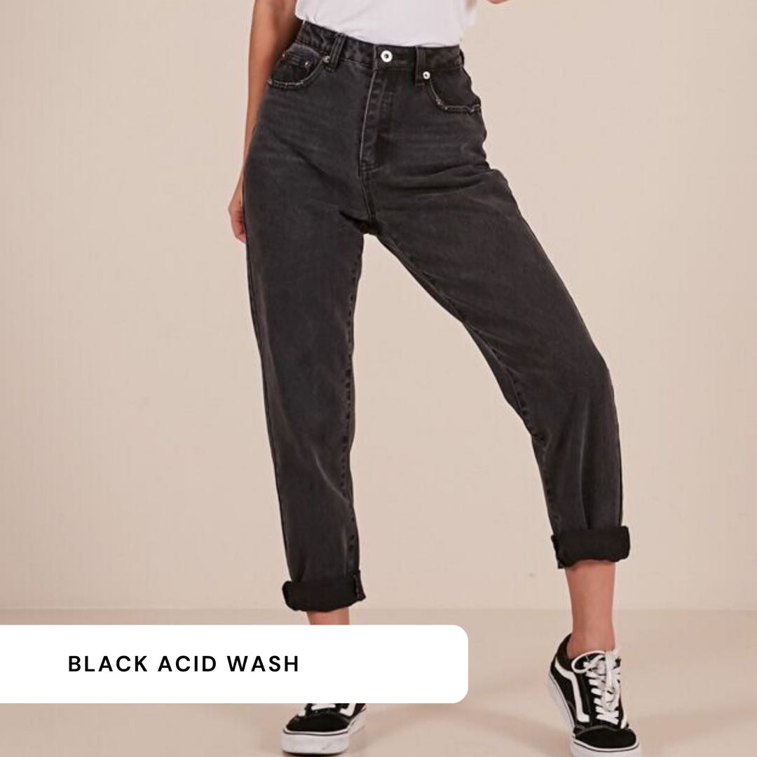 black acid jeans