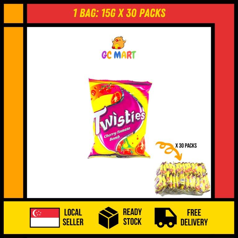 15g X 30 Packs Twisties Tomato Chips Snacks Cracker Tidbits Biscuits Small Pack Food Drinks Packaged Snacks On Carousell