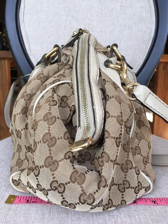 white gucci sling bag
