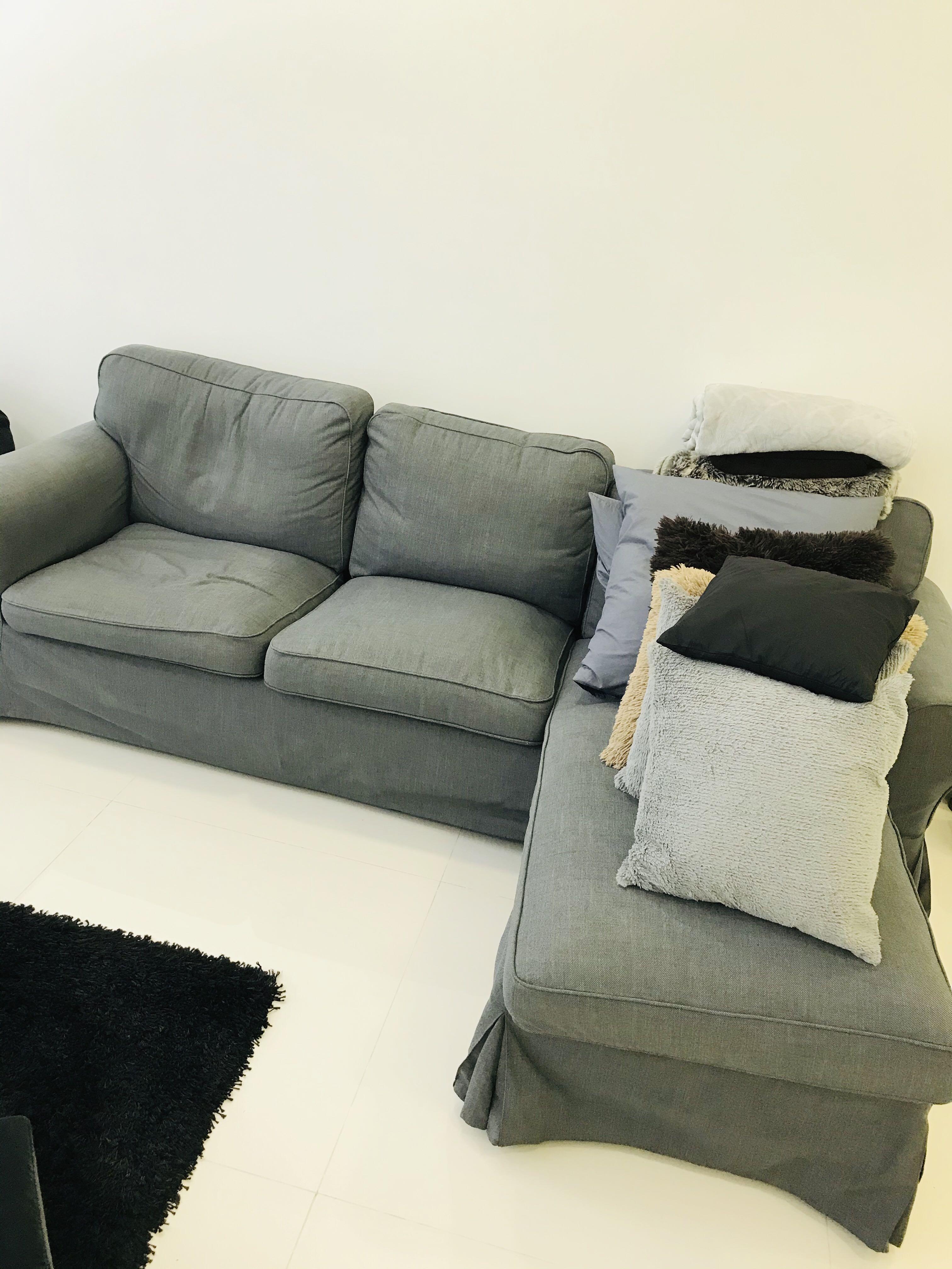 400 Fire Sale Lightly Used Grey Fabric Sofa Furniture Sofas