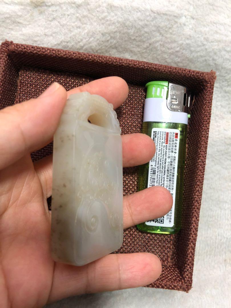 俄白玉平安牌 古董收藏 古董收藏 Carousell