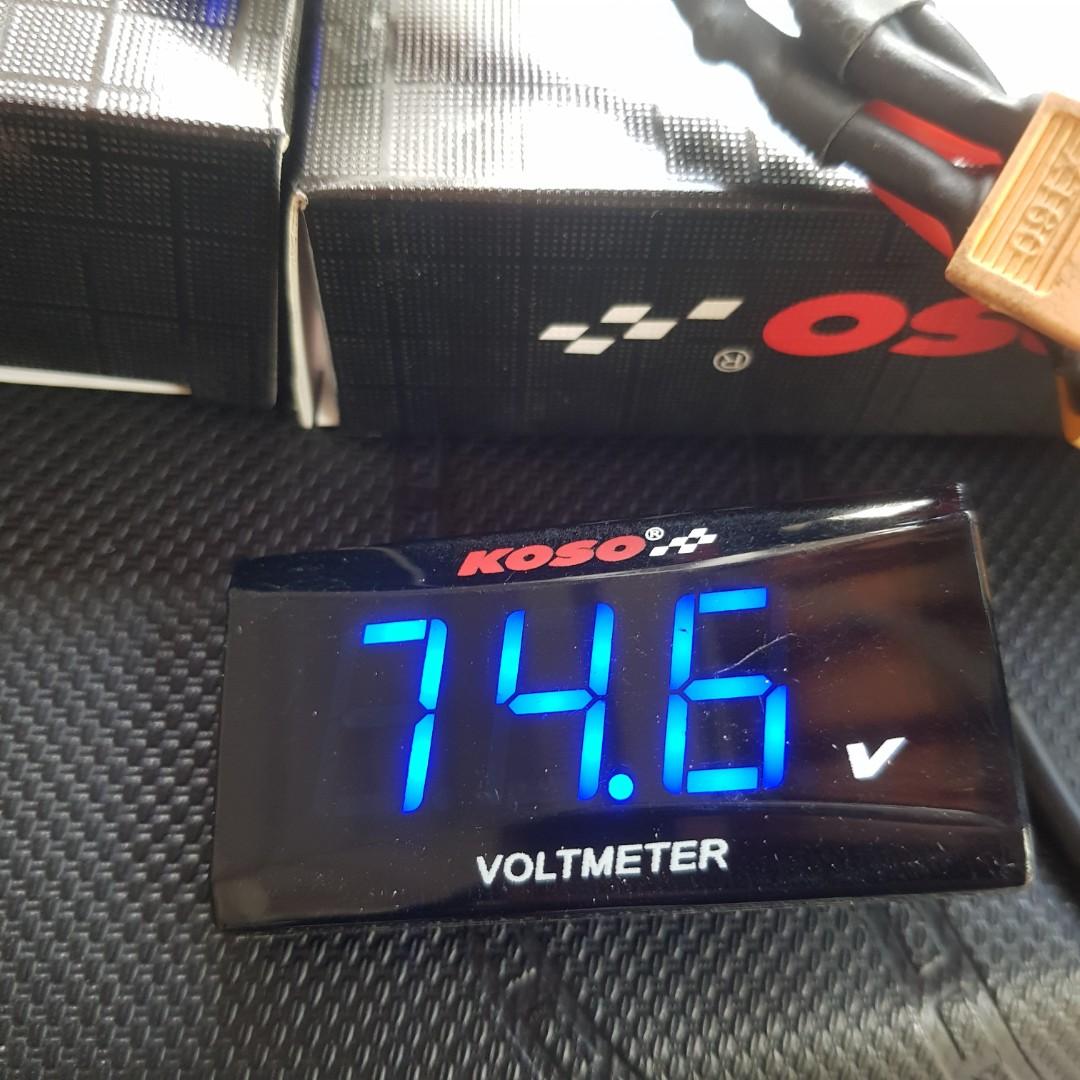 Koso Voltmeter 10V150V (Red, White, Green, Blue) PMD Escooter EScooter Ebike EBike PAB PMA