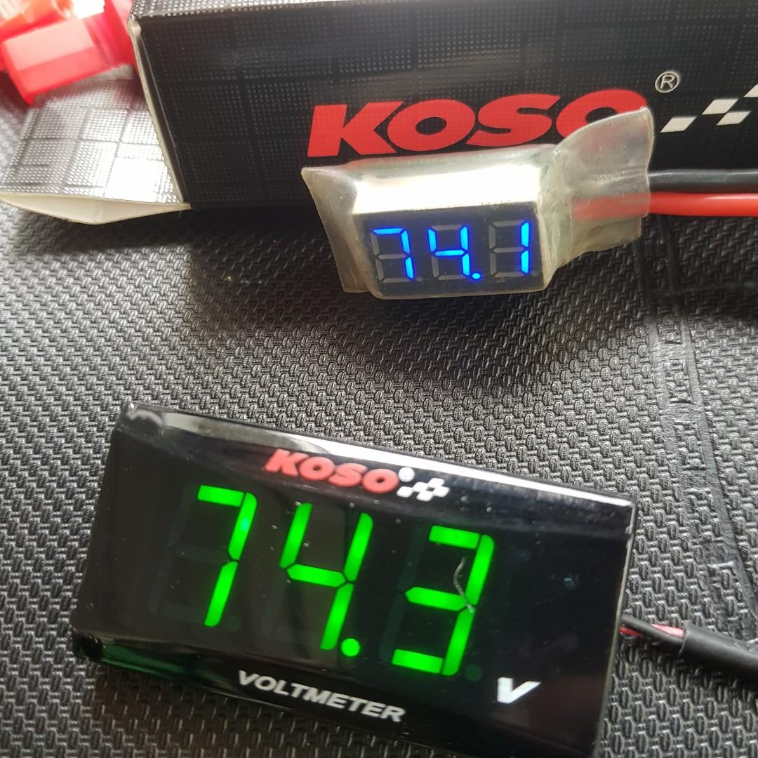 Koso Voltmeter 10V150V (Red, White, Green, Blue) PMD Escooter EScooter Ebike EBike PAB PMA
