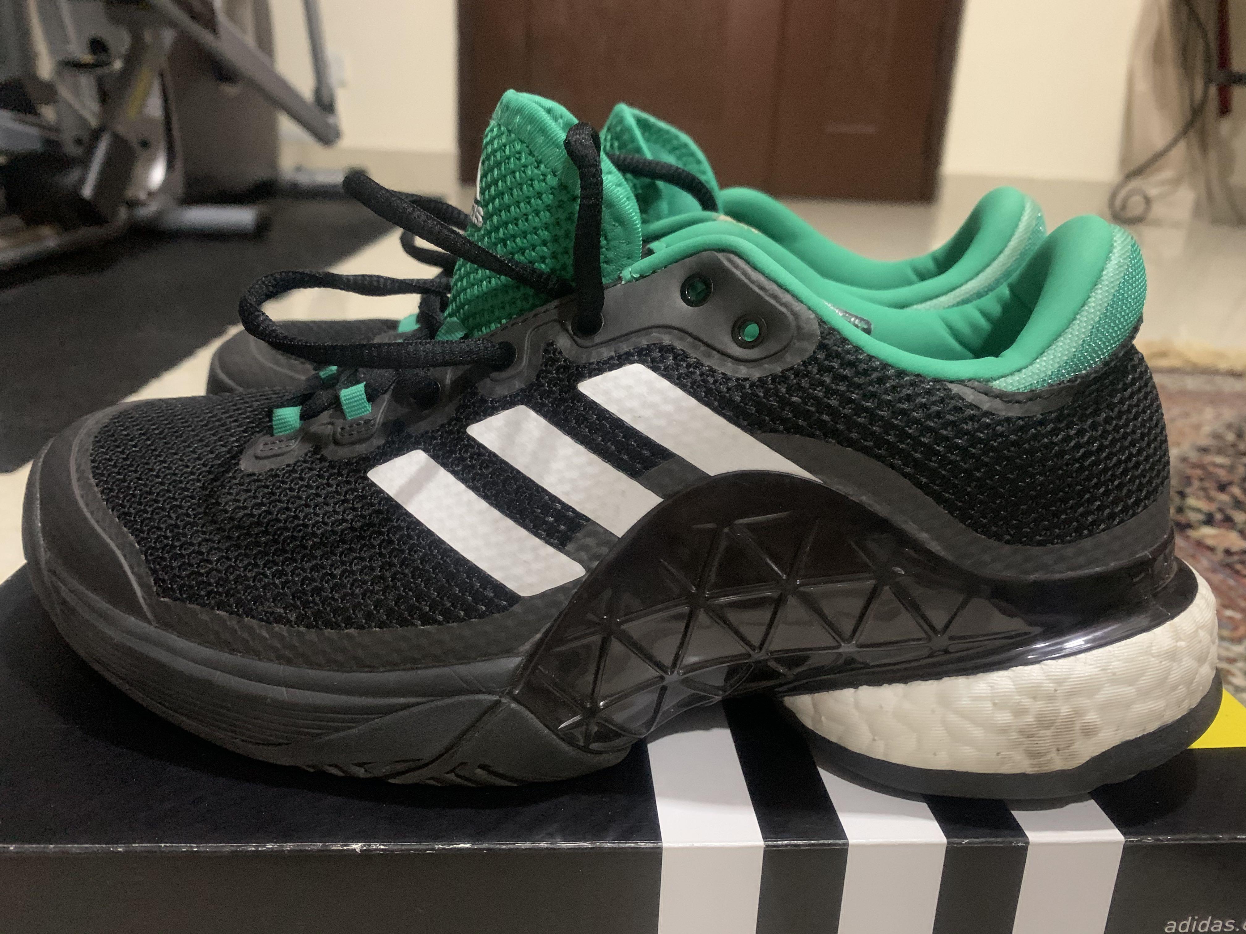 Adidas Barricade 2017 Boost Tennis Shoes, Sports Equipment, Sports & Games, Racket Sports on Carousell
