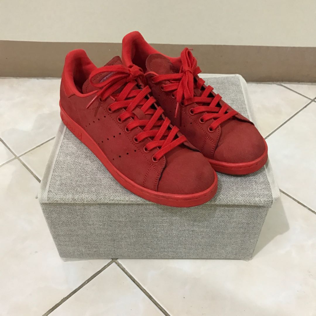 adidas stan smith suede red