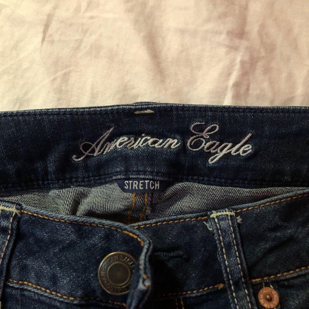american eagle dark blue jeans