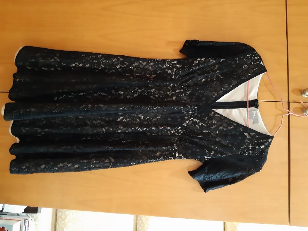 Asos black lace maternity dress clearance