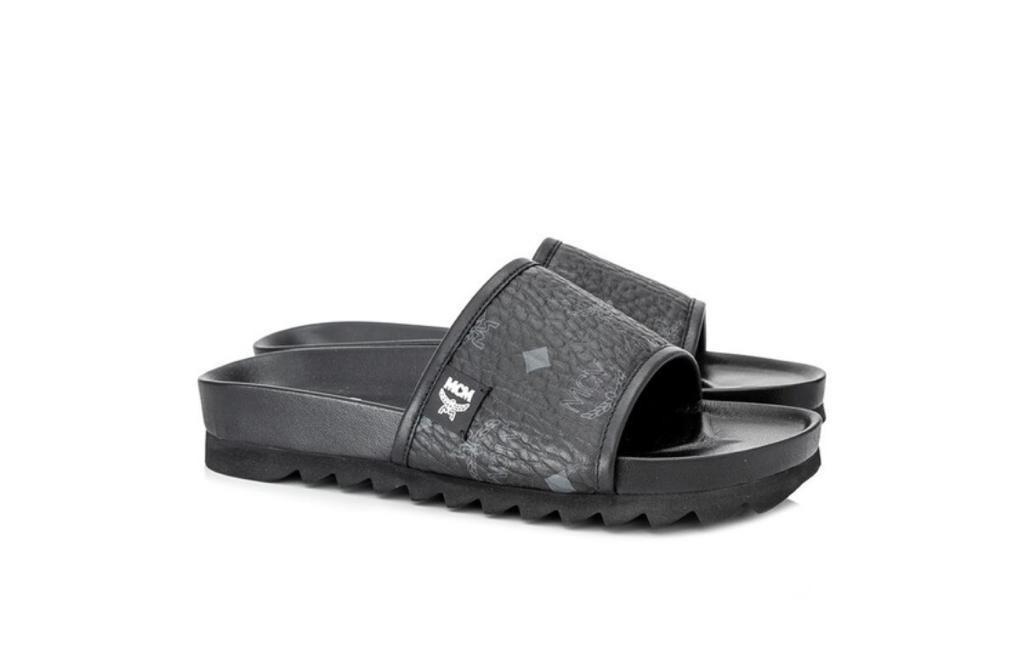 Mcm black slides discount