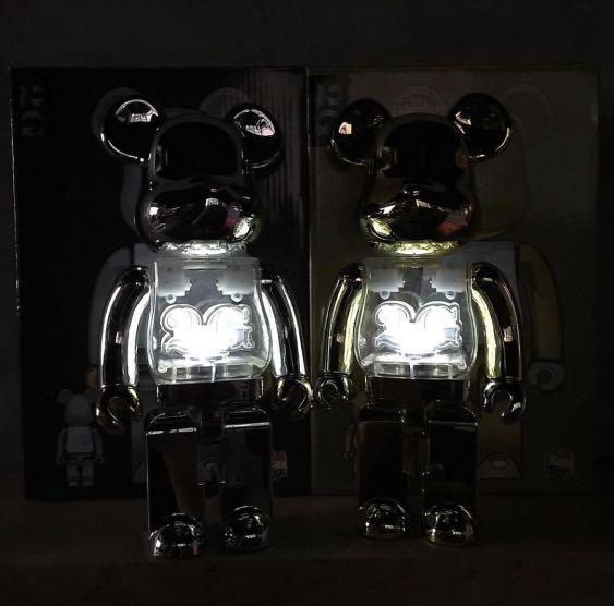 Bearbrick 2G Sorayama gold + silver set, Hobbies & Toys, Toys 