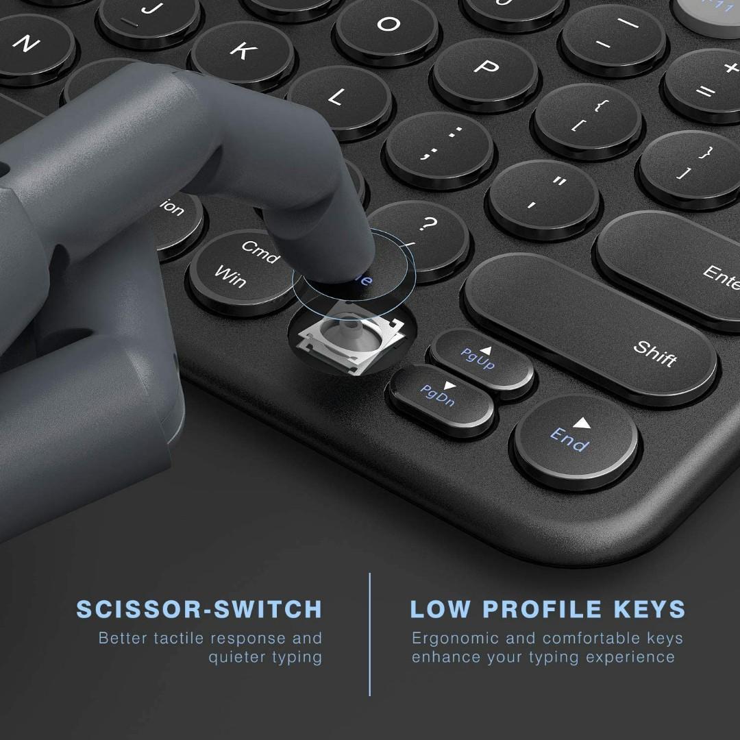 Bluetooth keyboard, Jelly Comb B046 Multidevice Wireless Keyboard for