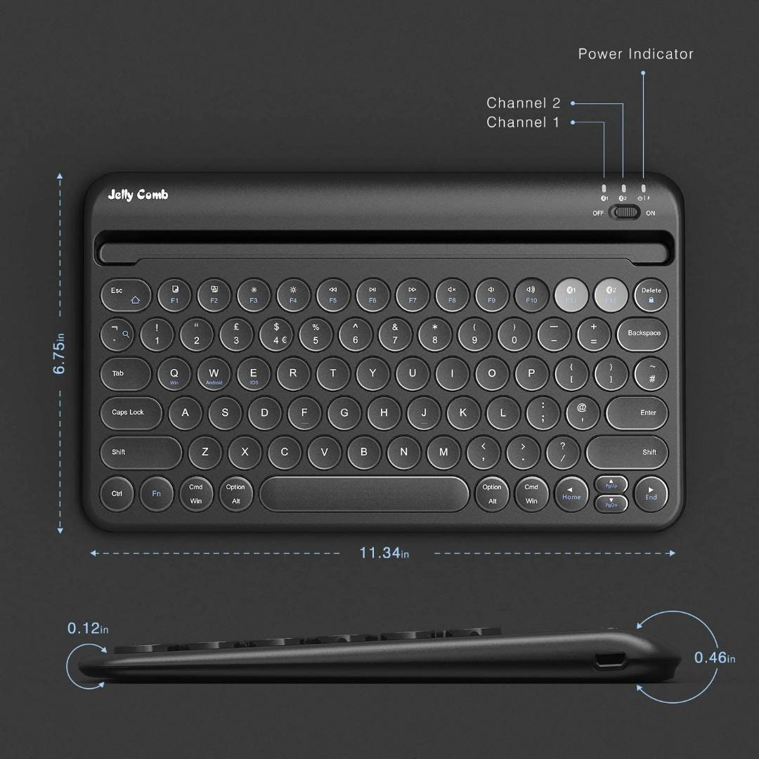 How To Connect Jelly Comb Keyboard To Ipad Bluetooth keyboard, Jelly Comb B046 Multi-device Wireless Keyboard for