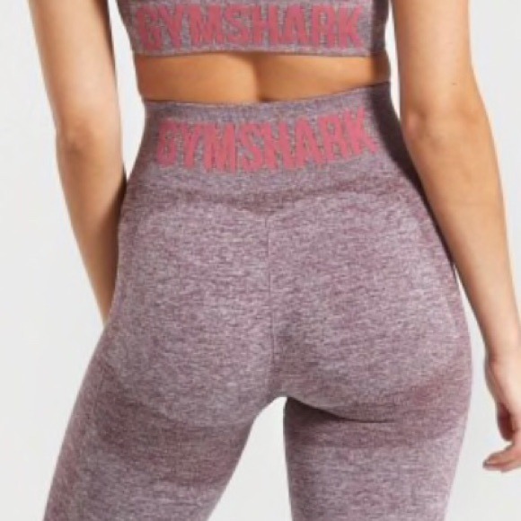 Gymshark flex highwaisted leggings pink grey, Women's Fashion, Activewear  on Carousell