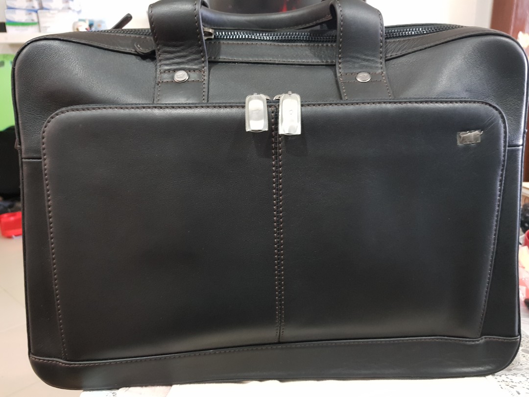 Braun Buffel full leather men briefcase with sling, Men's Fashion, Bags ...