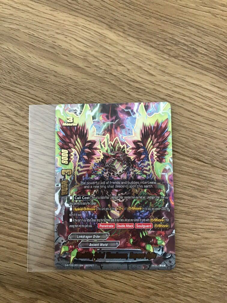 Buddyfight Rumbling Spiral Thunderaxe, Emperor Agito, Hobbies & Toys