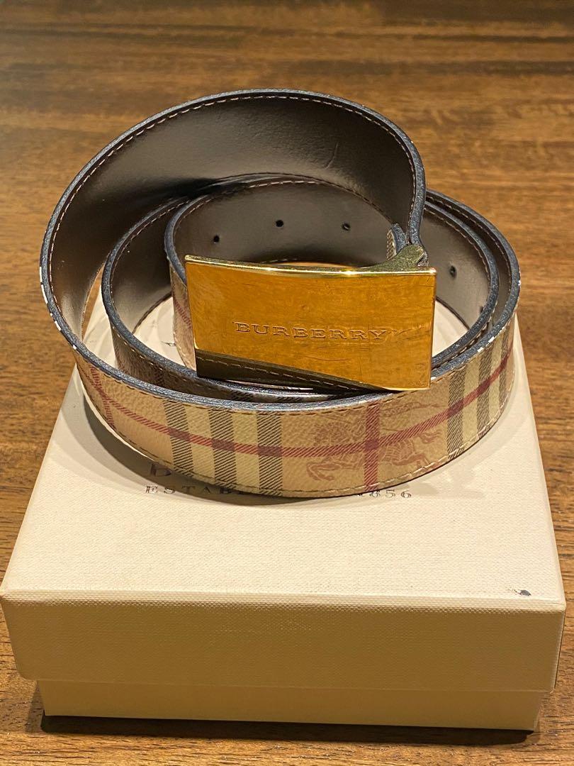 Burberry belt store mens orange