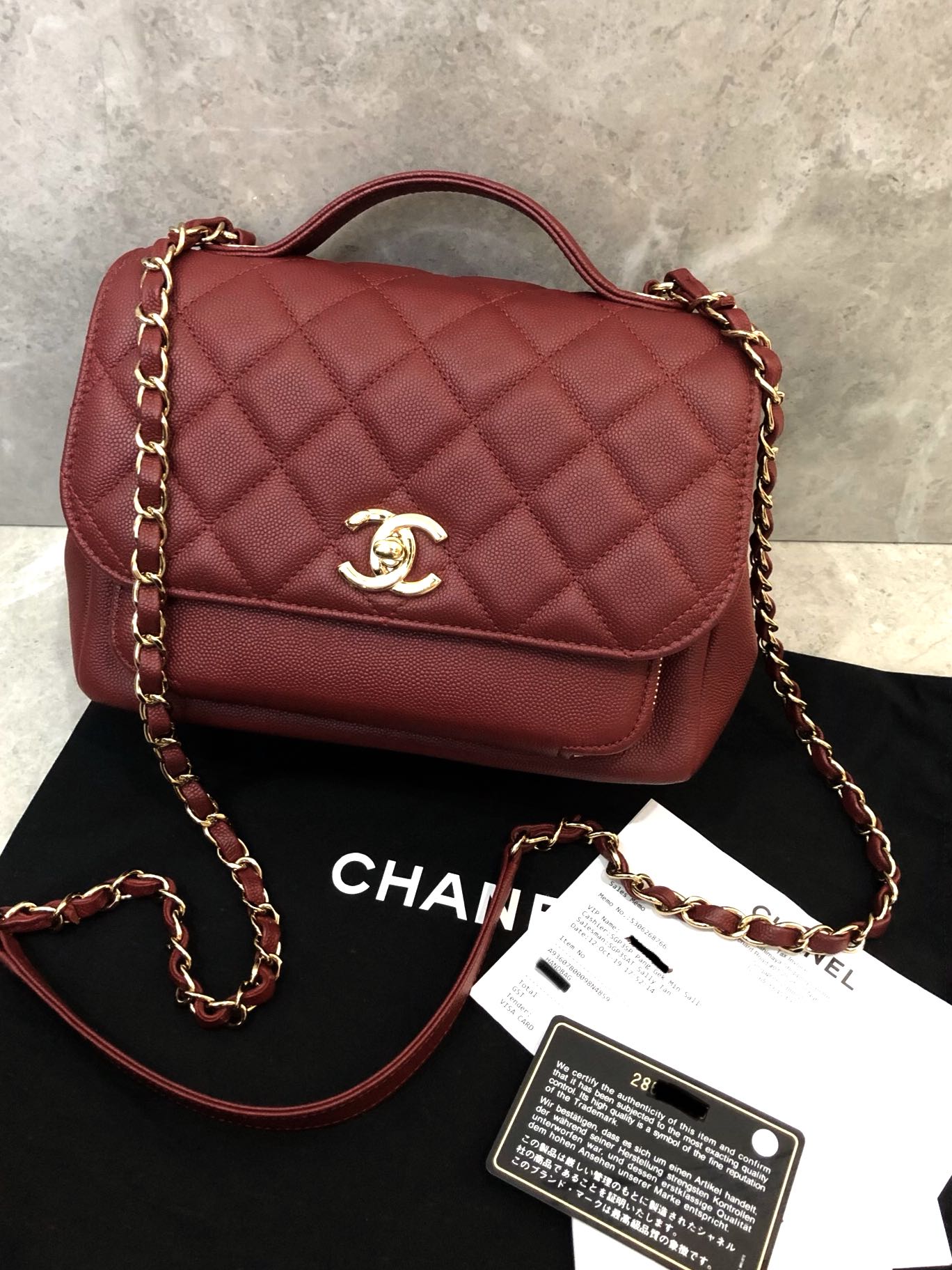 CHANEL A93607 BUSINESS AFFINITY CAVIAR SKIN 2WAY BAG 207005288 •, Women's  Fashion, Bags & Wallets, Purses & Pouches on Carousell