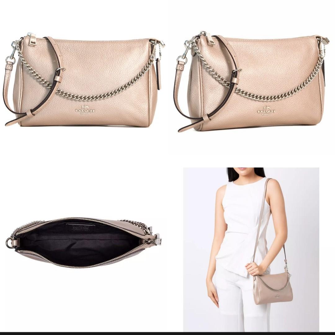 Coach Carrie Crossbody Platinum Silver