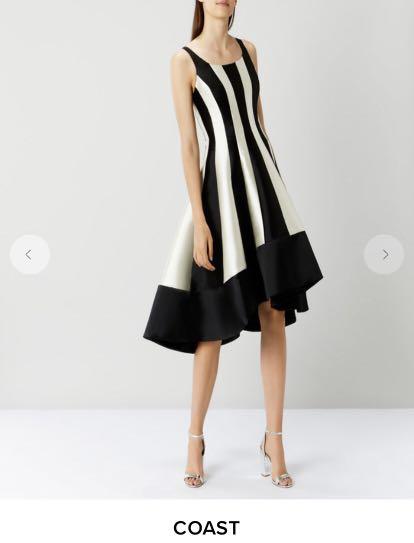 Coast black and white striped dress outlet