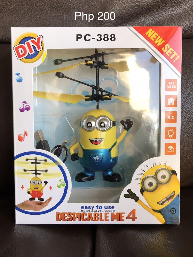 flying minion helicopter with hand sensor