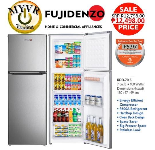 Discounted Fujidenzo 7 Cu Ft Two Door Refrigerator Home Furniture Home Appliances Refrigerators And Freezers On Carousell
