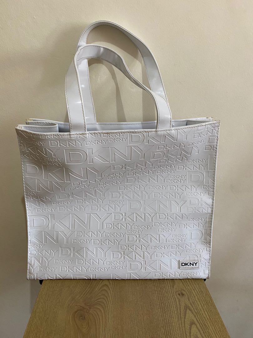 Dkny white tote bag clearance