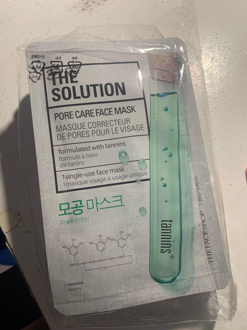 Face Mask The Solution Face Shop Health Beauty Face Skin Care On Carousell You can adjust its size by yourself you can wear this mask on your real. carousell